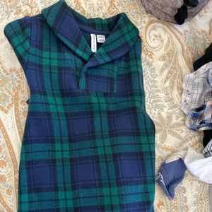 Janie and Jack Plaid Jumpsuit